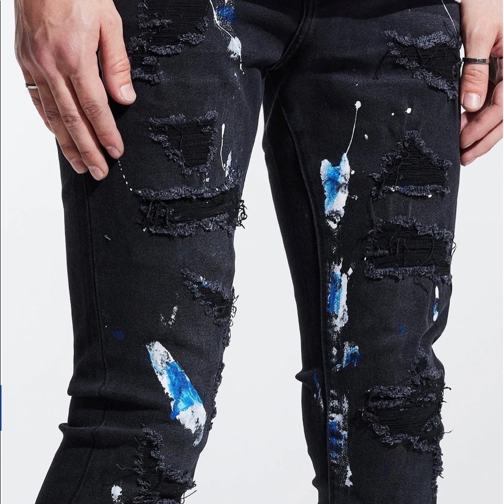 Embellish denim jean